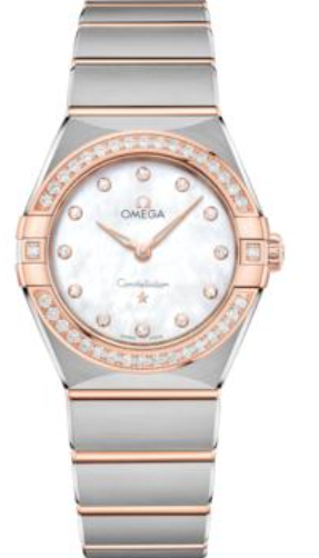 Constellation 28mm Dia SS/RG MOP/Dia 8848F Swiss Qtz