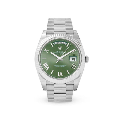 DayDate 228239 40mm SS/SS Green/Rmn RGF VR3255 (Weighted Approx.210g )