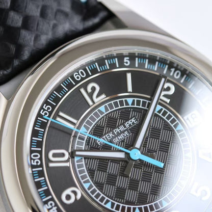 Calatrava 6007 40mm SS/LE Black/Blue PPF 330SC