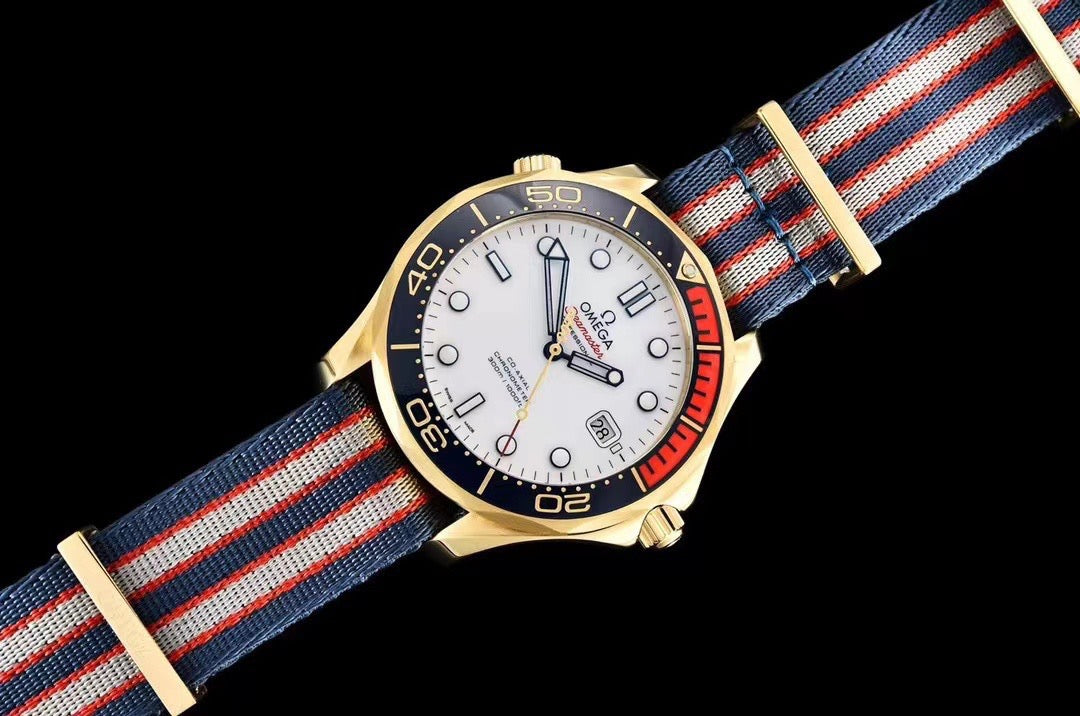 Omega - Seamaster Commander 007 YG/NY White MKF 1:1 A2824 Mod