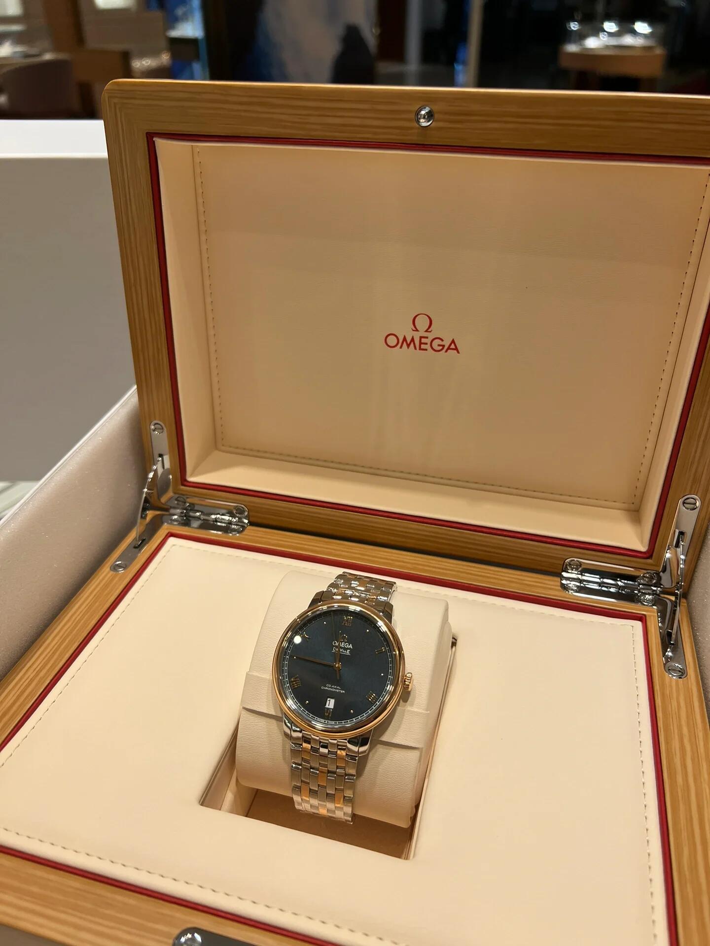 De Ville Prestige Ladies 34mm SS/RG Blue Dial VSF A8800