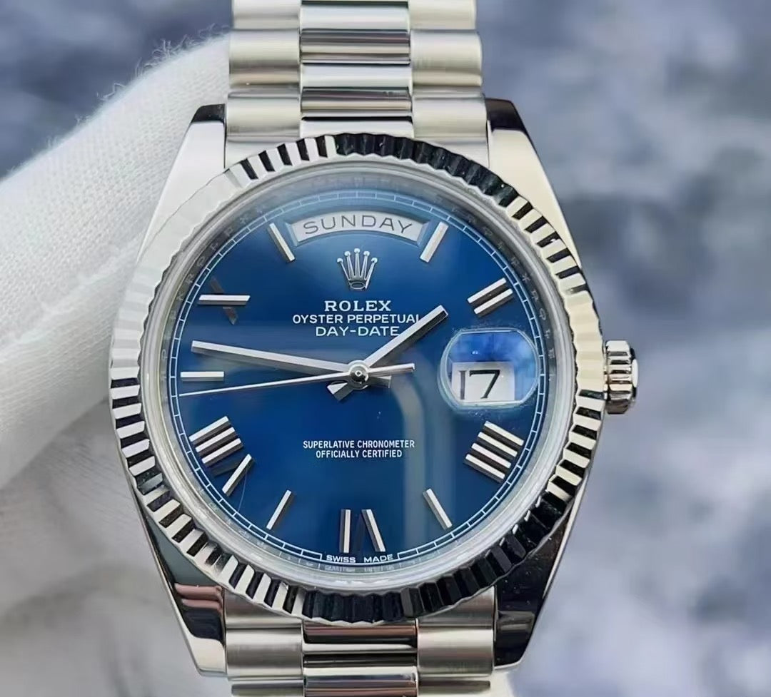 DayDate 228236 40mm SS/SS Ombre Blue/Rmn RGF VR3255 (Weighted Approx.210g )