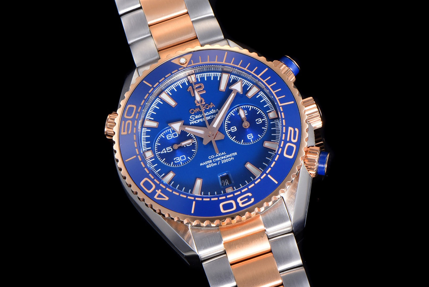 Planet Ocean 600m Chrono 45.5mm RG/SS Blue Dial VRF A9900