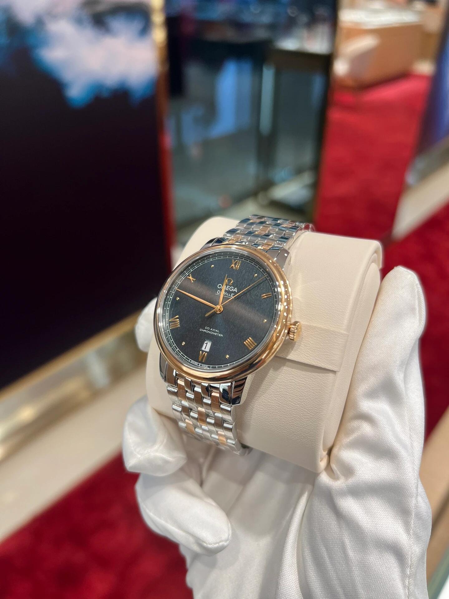 De Ville Prestige Ladies 34mm SS/RG Blue Dial VSF A8800