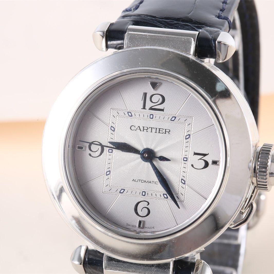Pasha De Cartier Ladies 30mm Grey RG SS/LE White Dial AF Quartz