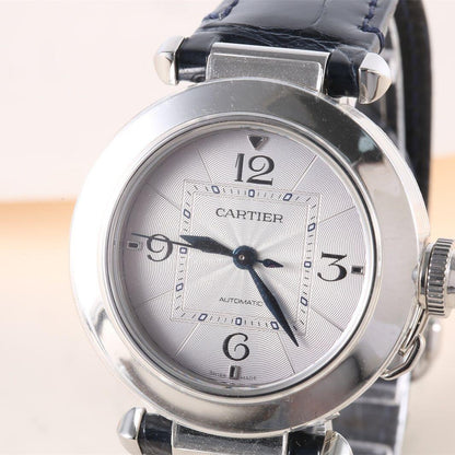 Pasha De Cartier Ladies 30mm Grey RG SS/LE White Dial AF Quartz