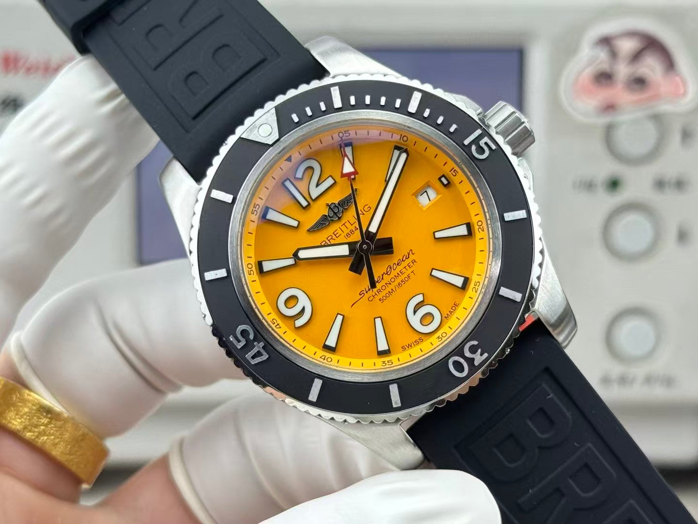 Superocean 44mm SSRU Yellow Dial TF A2824