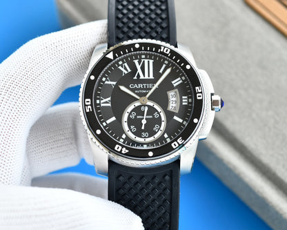 Cartier - Calibre de Cartier SS/RU Black JJF 1:1 Asia 23J Mod