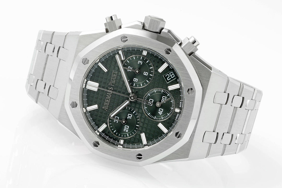 Royal Oak Chrono 26240ST 41mm SS/SS Green Dial OCTA SH4401 (Free Sprung)