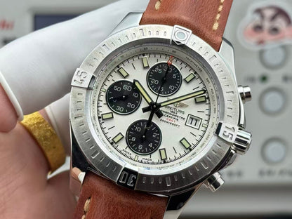 Breitling - Colt 44mm Chronograph Automatic SS/LE White/Stk A7750