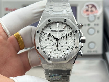 Royal Oak Chrono 26240ST 41mm SS/SS White Dial OCTA SH4401 (Free Sprung)
