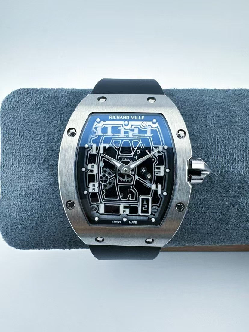 RM67-01 39mm TiRU Skeleton Dial on Black Rubber strap AVF CRMA6