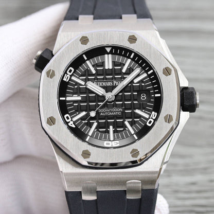 Royal Oak Offshore Diver 15703 42mm SS/RU Black/Stk APSF SA3120 Super Clone