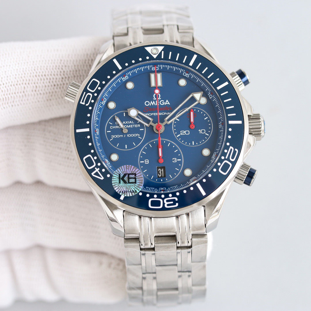 Omega - Seamaster 300M Chrono SS/SS Blue/Blue BP A7750