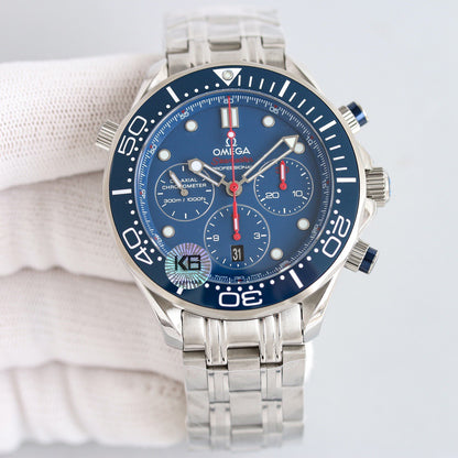 Omega - Seamaster 300M Chrono SS/SS Blue/Blue BP A7750
