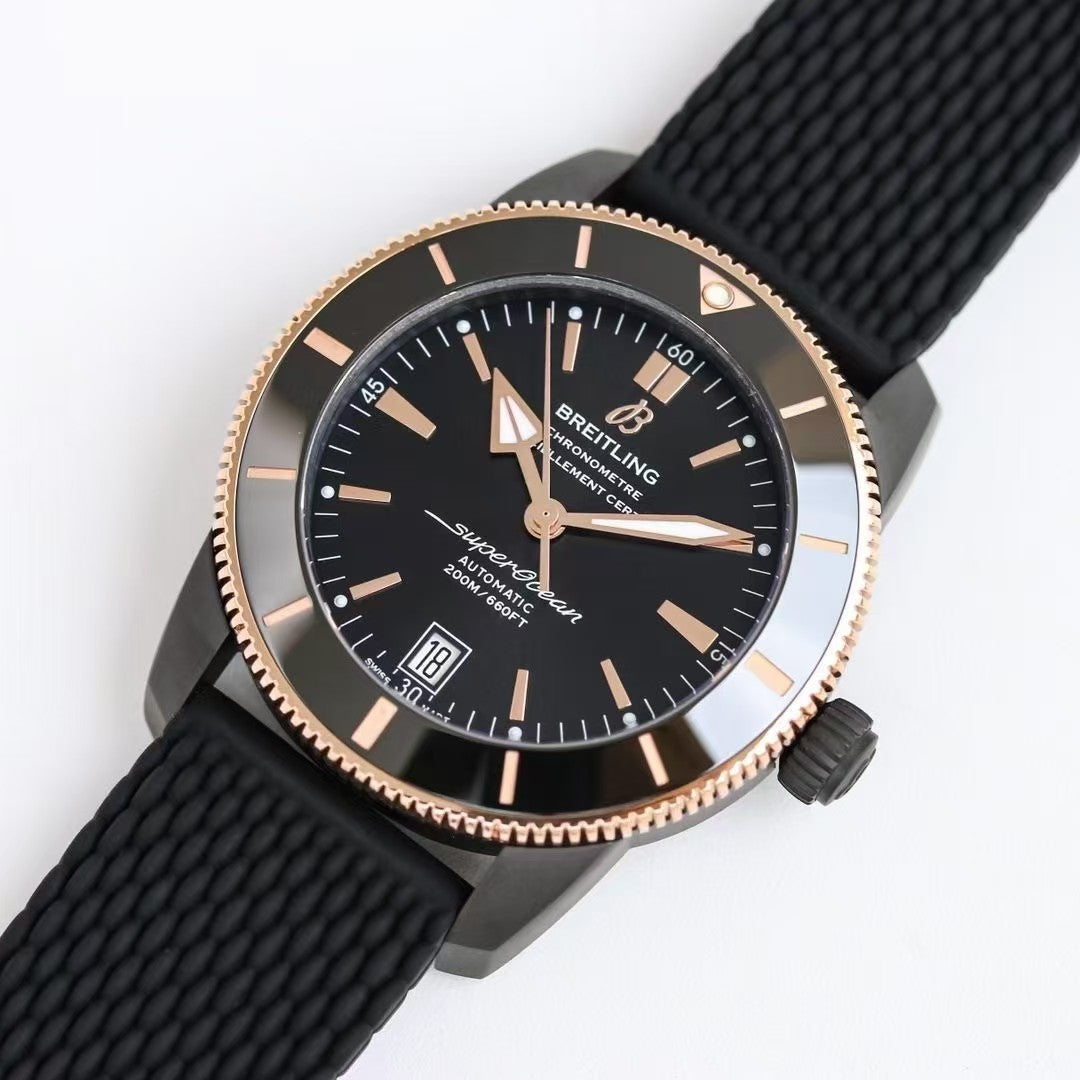 Superocean Heritage B20 42mm RG/RU Black Dial BLF A2824
