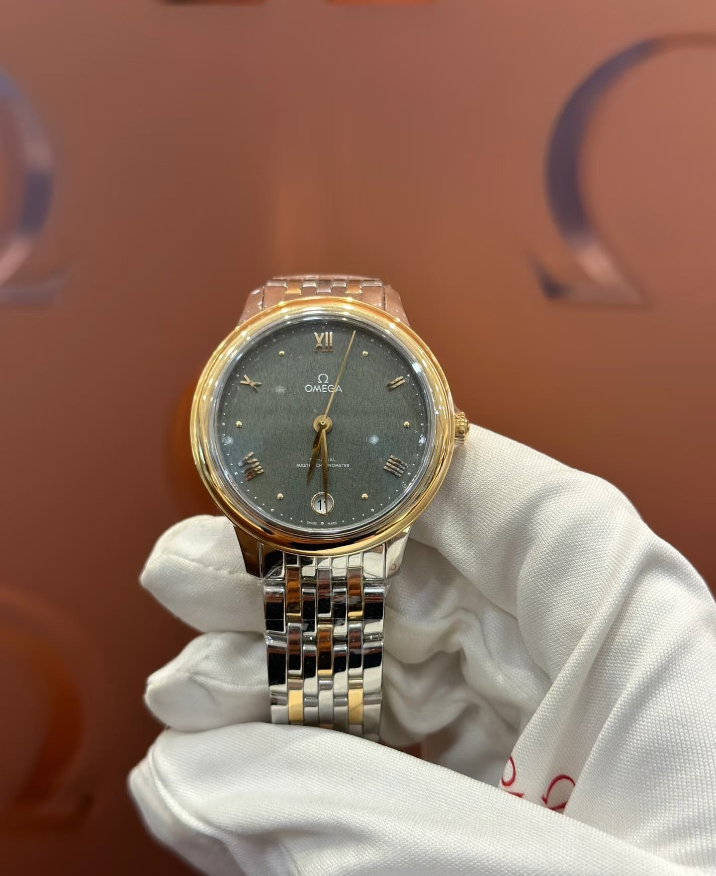 De Ville Prestige Ladies 34mm SS/RG Blue Dial VSF A8800