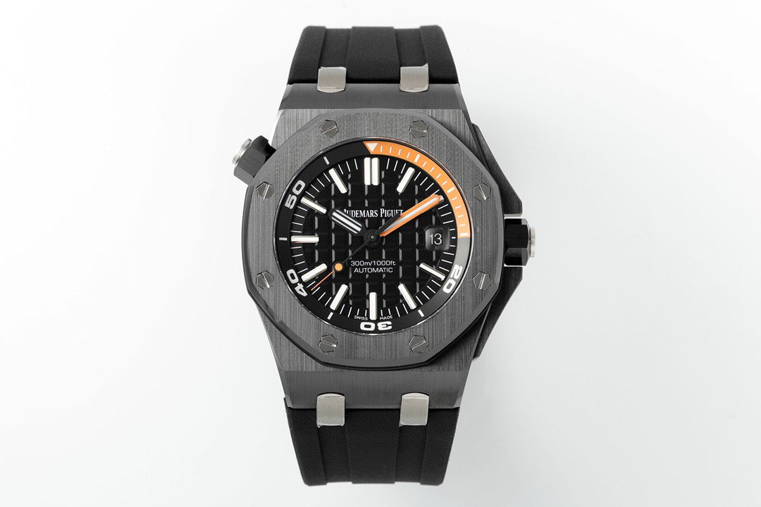 Royal Oak 15707CE Black Ceramic/RU Black Dial JF SA3120