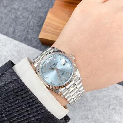 DayDate 228236 40mm SS/SS Ice Blue/Dia RGF VR3255 (Weighted Approx.210g )